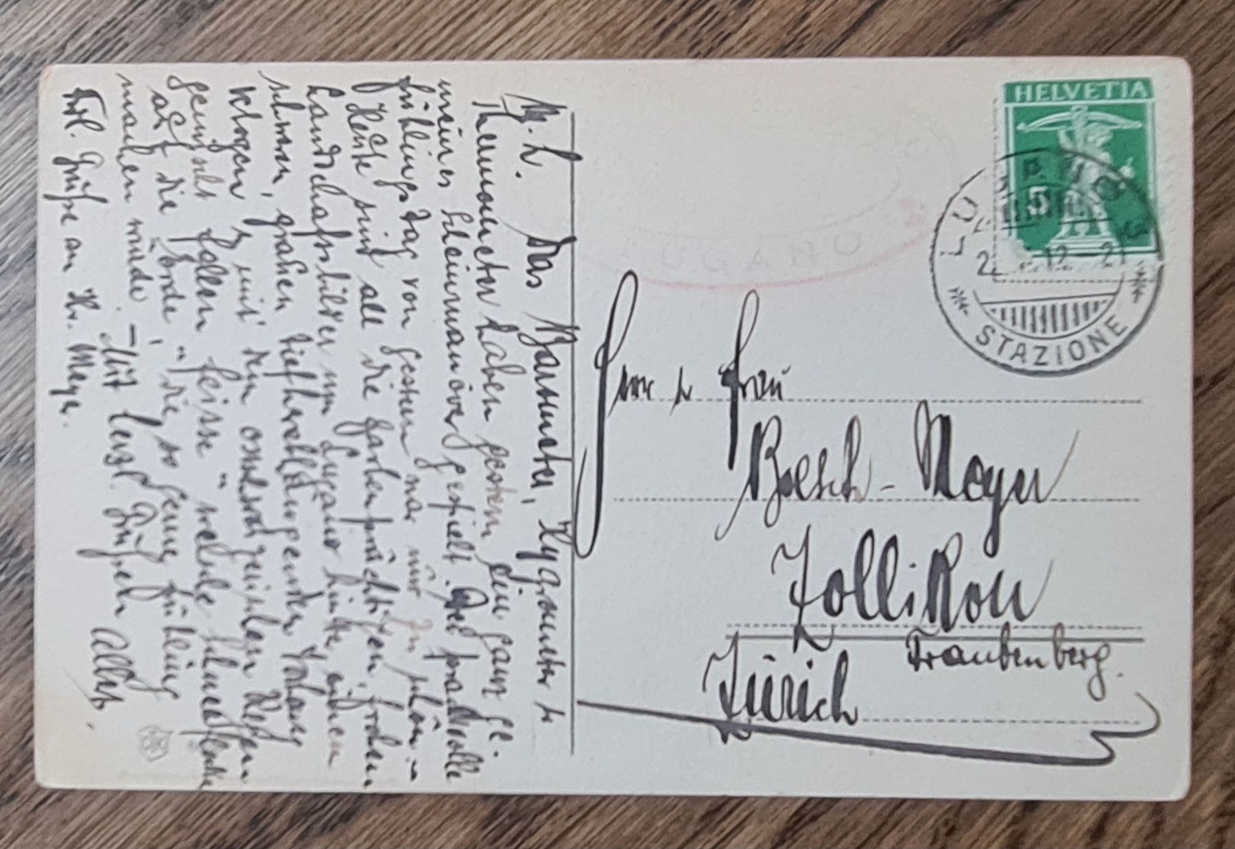 Cartoline postali: Lugano 1912 – Usato da Ebikon venduto da Donar50 2