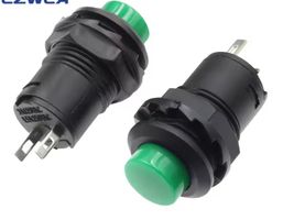 10Stk DS-228 12mm Druckknopf momentär 250V 1.5A grün