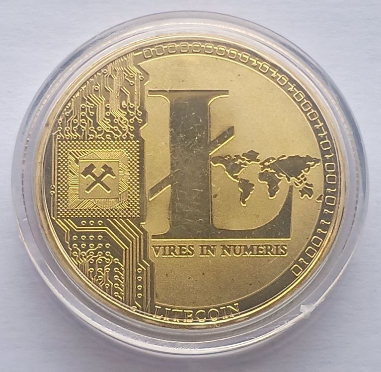 Tutti le monete: Pièce Litecoin dorée (crypto) – Usato da Villa (Evolène) venduto da Allan3 1