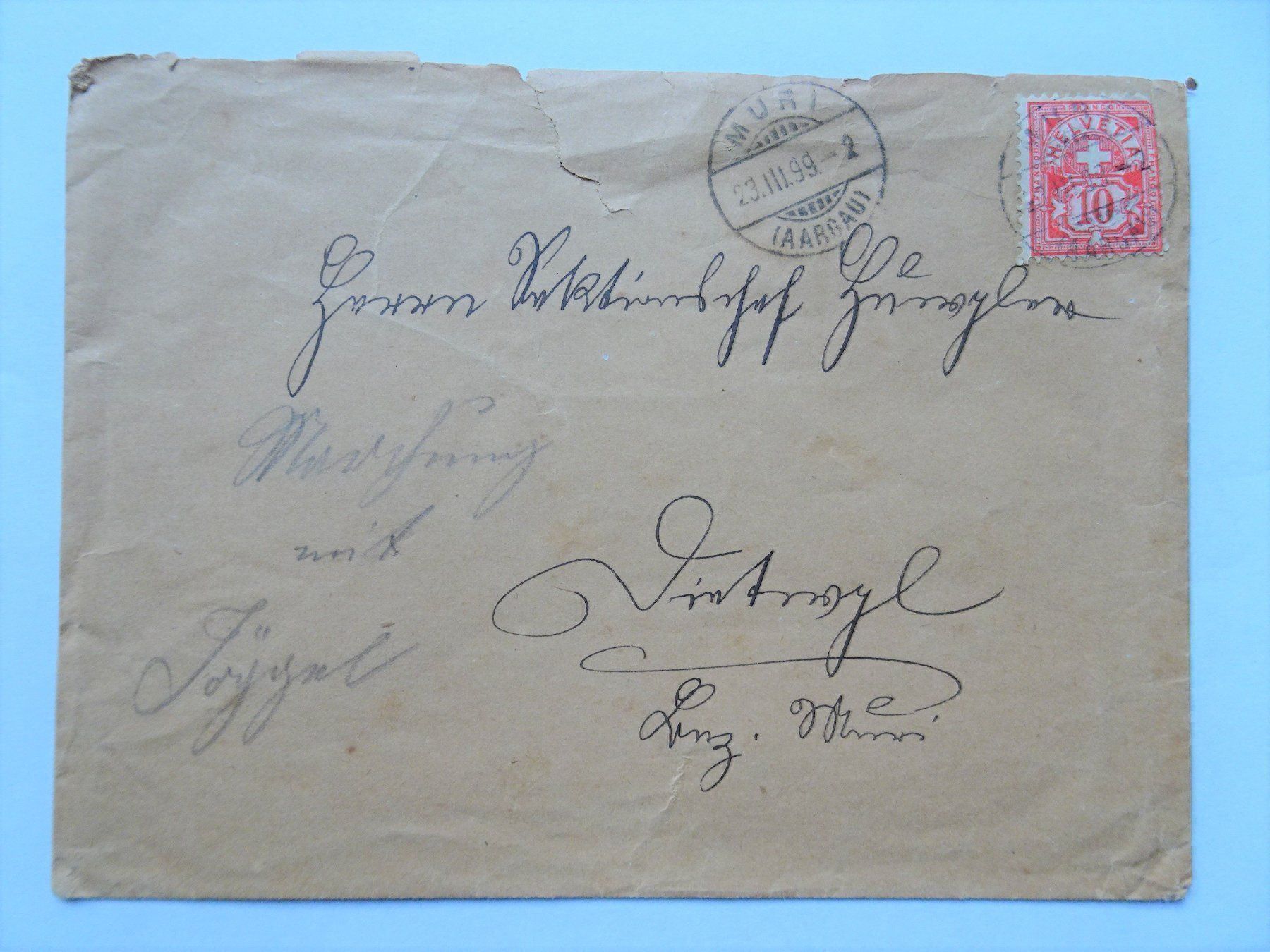 Ansichtskarten: 1899 – Gebraucht aus Aadorf von Chnorli-Furz