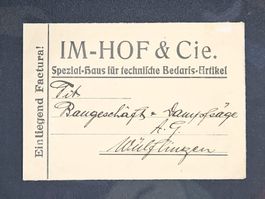 CL23 Enveloppe + Timbre Suisse 1912