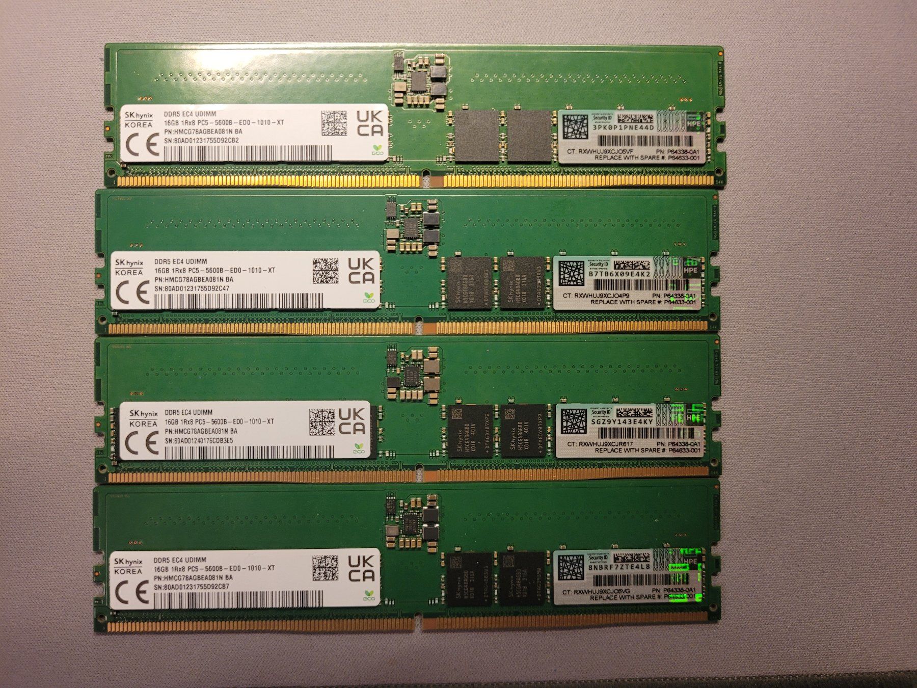 SK Hynix 64GB (4x16) DDR5 5600MHZ ECC Server Ram (Gebraucht) in ...