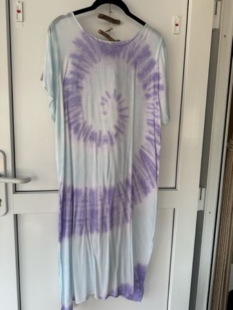 Robe tie-dye légère été turquoise et violette taille unique!