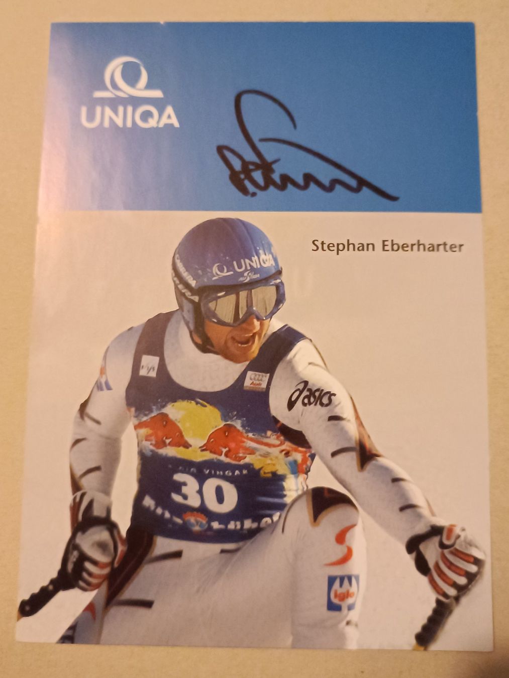 Autografi: Stephan Eberharter - handsignierte Karte – Usato da Menziken venduto da Artographs