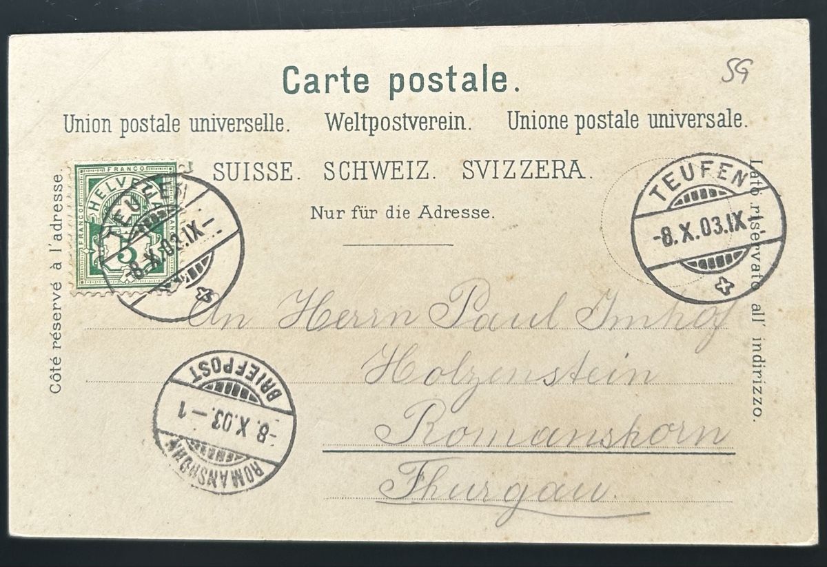Cartoline postali: Gruss aus Bütschwil Litho  – Usato da Horw venduto da Tellbub 1