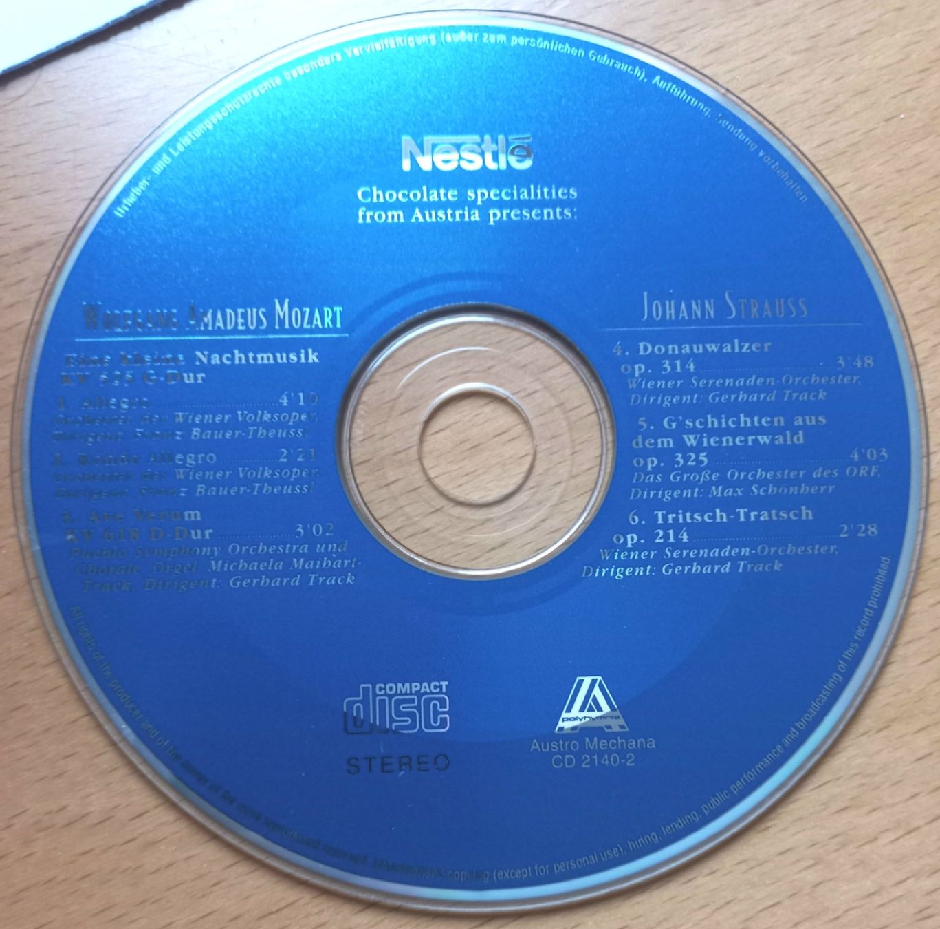 CDs: CD -  Mozartkugeln - Mozart/Strauss – Gebraucht aus Niederuzwil von lubimaja 1