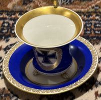 Antike Tasse mit Untertasse, Kaiserreich, top Zustand
