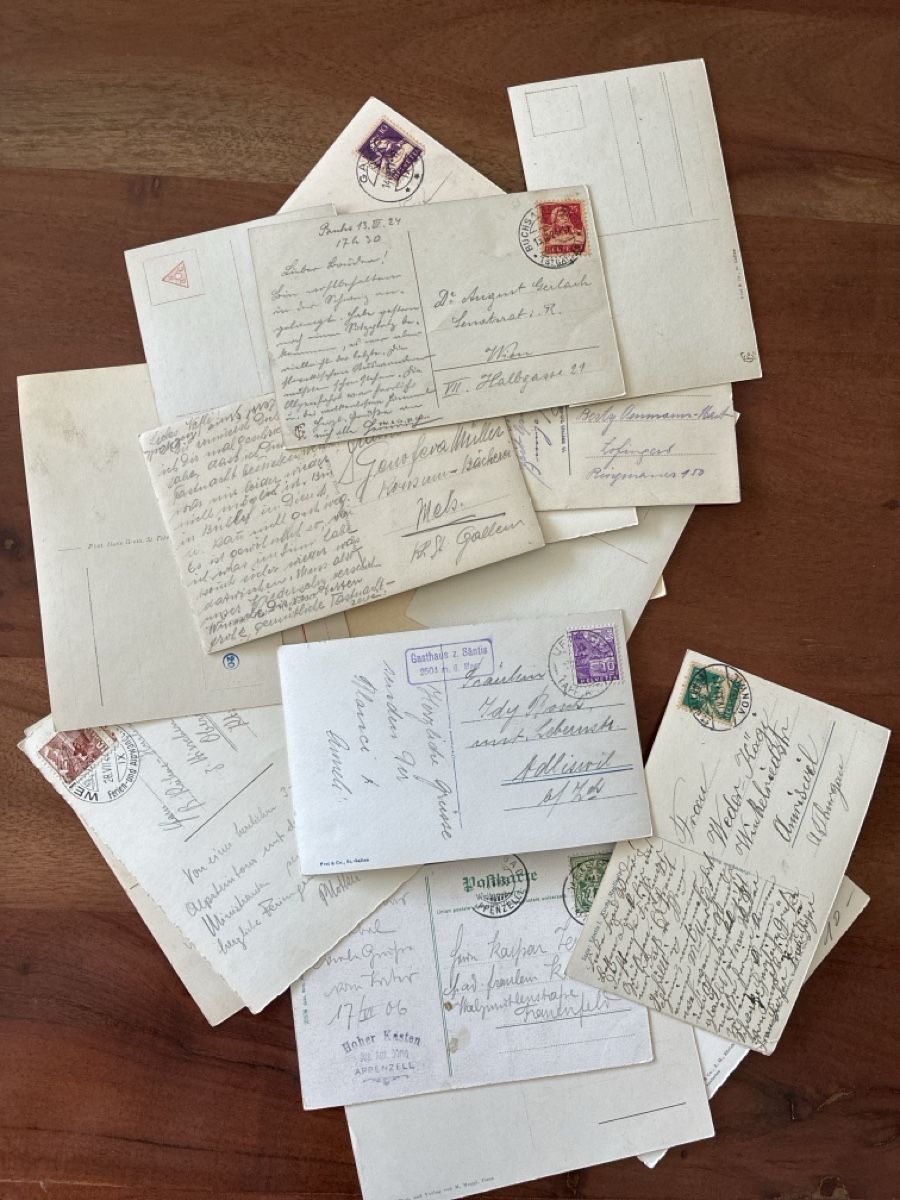 Cartoline postali: 55 Ansichtskarten Schweiz diverse Kanton Appenzell  – Usato da Oftringen venduto da Cla.vD.74 3