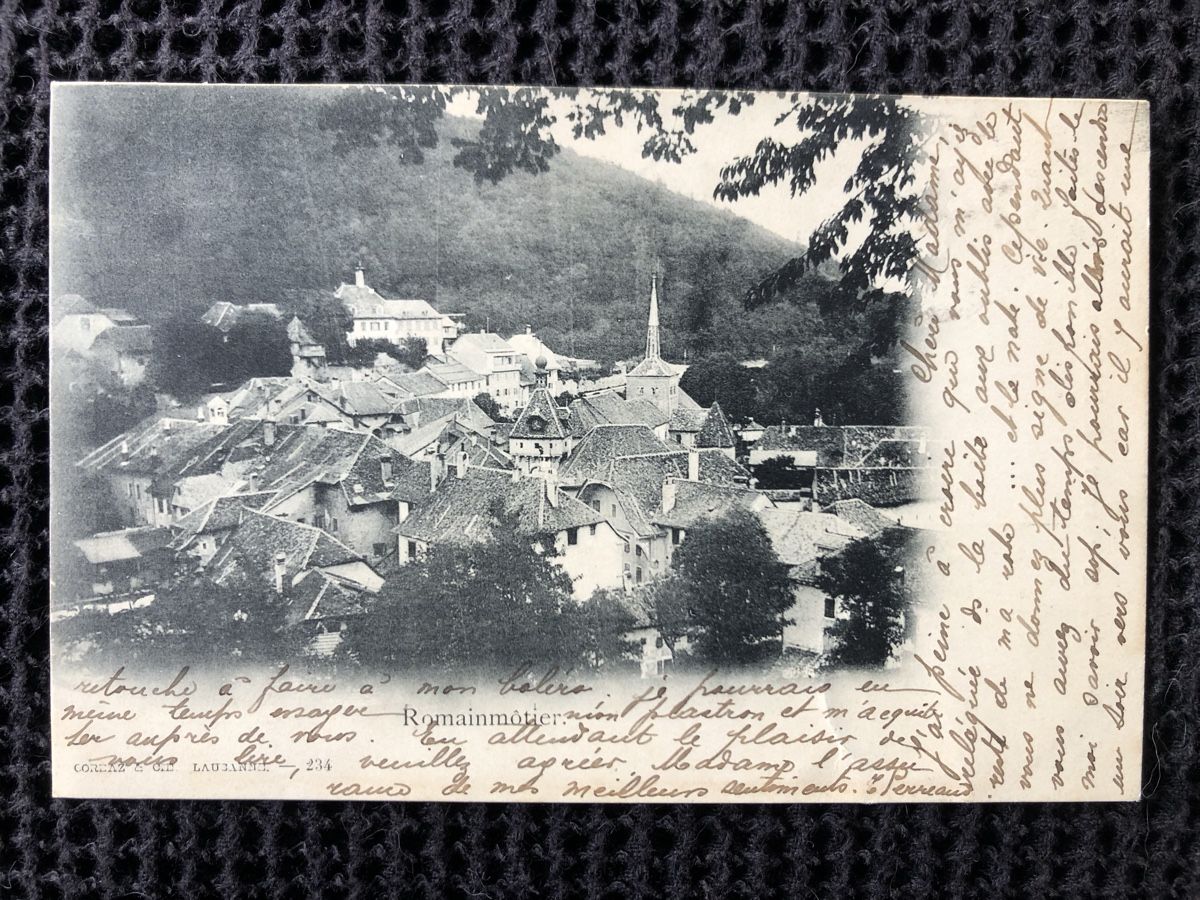 Cartoline postali: Ansichtskarte Romainmôtier – Usato da Näfels venduto da fritzjk