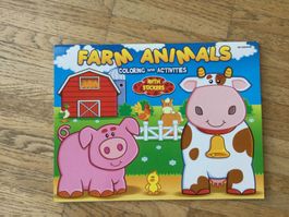 Children Farm Animals: coloring & activities. NEW