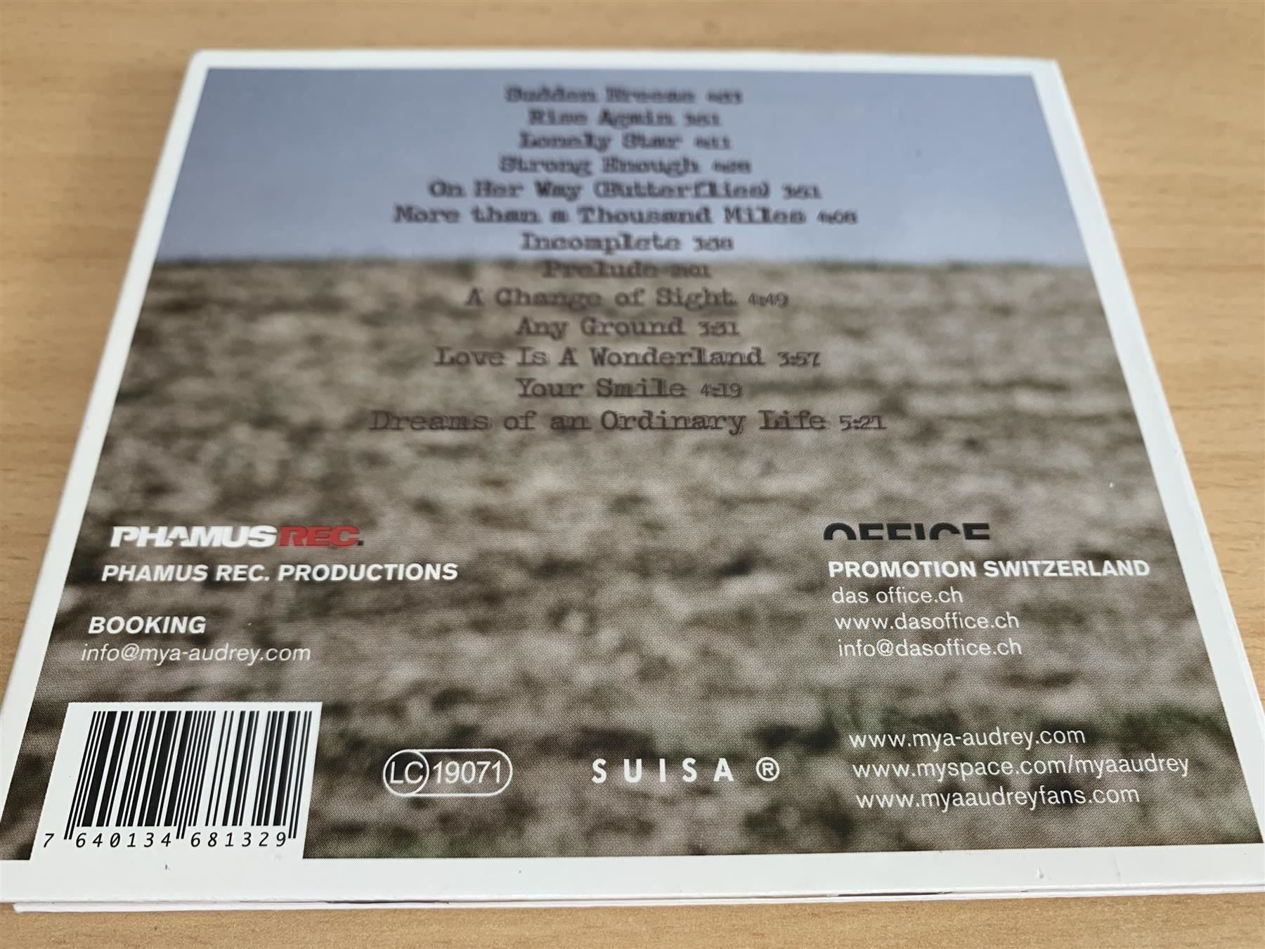 CD: Mya Audrey – Sudden Breeze – Usato da Rikon im Tösstal venduto da Alpenmutz 1