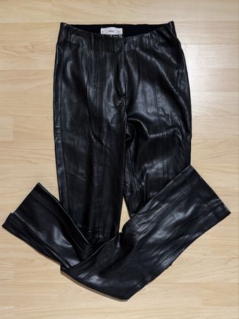 Mango Hosen Leder, schwarz, Grösse XS