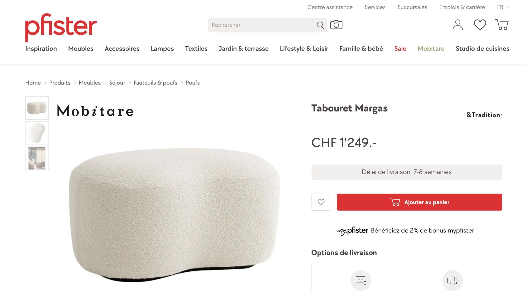Sgabelli: Tabouret Pfister - &Tradition Margas – Usato da Zürich venduto da mpa_bd2d 7