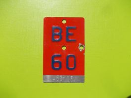 Velonummer / Fahrradnummer BE 60