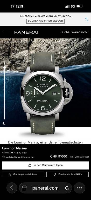 Panerai Orologi: Panerai Luminor Marina Titan-Green – Usato da Zürich venduto da timeio-swapwatch 3