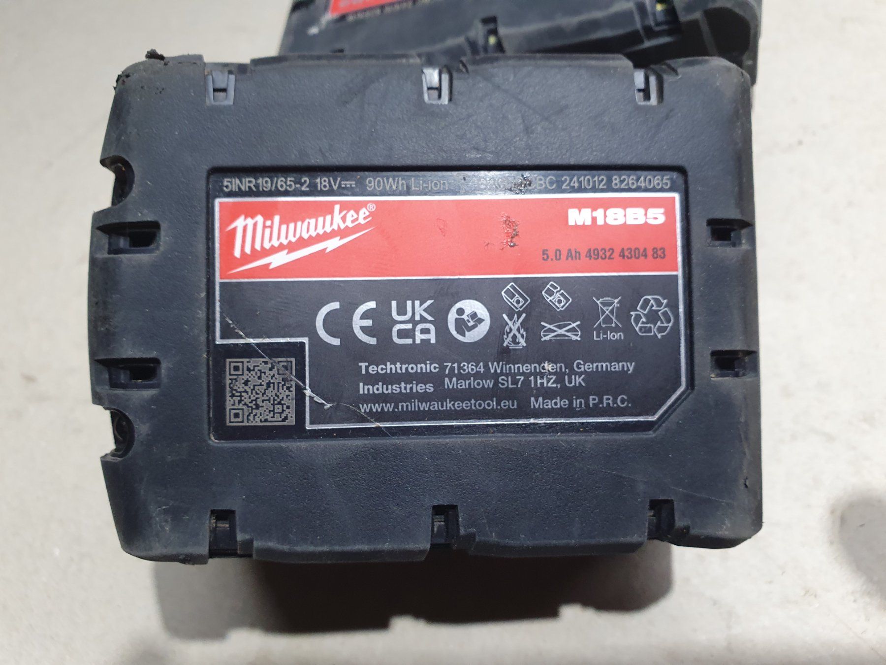 Milwaukee Batterie: 2 Milwaukee Akkus 18V 5Ah Gebraucht – Usato da Reutigen venduto da beore 4