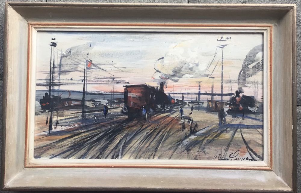 Hans SOPPERA (1900-1963) Bahnhof Szene Gemälde | Kaufen auf Ricardo