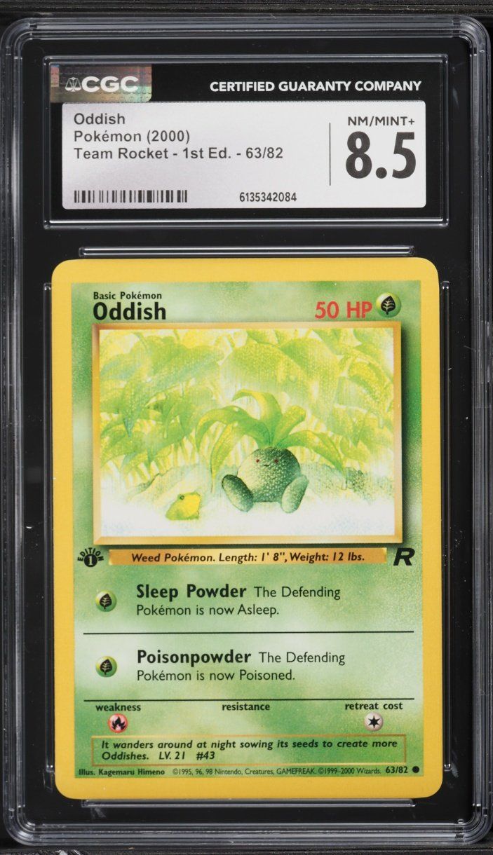 Pokémon Cartes à collectionner: Vintage 2000 Pokemon Team Rocket 1st Edition Oddish – Neuf (Voir description) à Gunzwil par Rey_Import