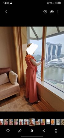 Wide-leg jumpsuit Koralle Grösse M leichte Gebrauchsspuren