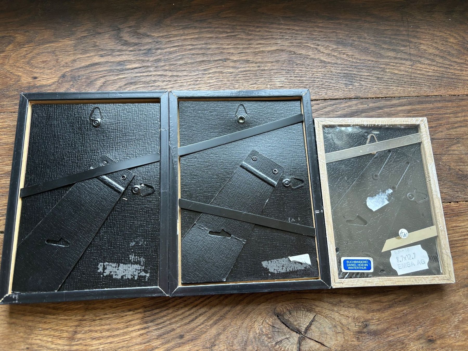 Cornici: 3 Vintage schwarz Holz Bilderrahmen – Usato da Horgen venduto da uge_pd5p 1