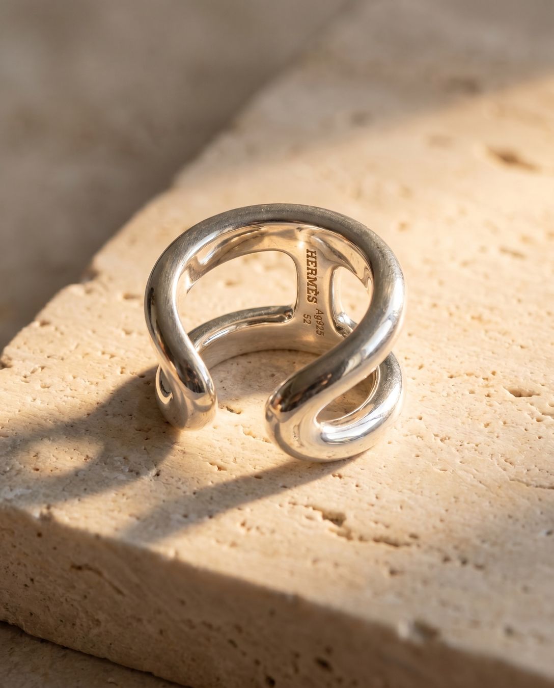 Hermès Anelli: Hermès silver ring Osmose – Nuovo (secondo la descrizione) da Lenzburg venduto da ann_bnc9 5