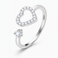 verstellbarer Ring Silber 925 Zirkonias Gr. 54-56 & 57-60
