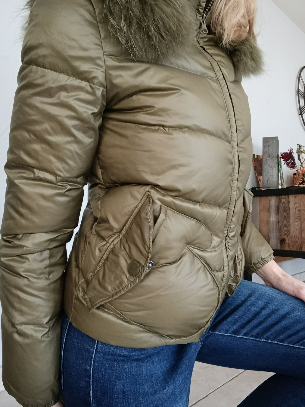 Giacche: VESTE DOUDOUNE PLUMES VERT OLIVE PETIT S – Usato da Sierre venduto da shirley04 1