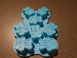 Silikonform Bärchen, blau