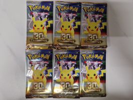 6x Pokémon 30th Celebration Boosters EN