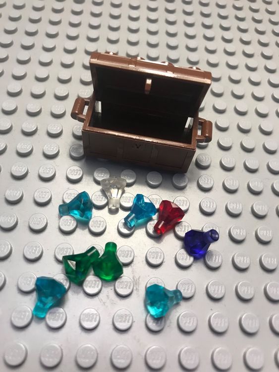 Bausteine Schatztruhe Set – Mit Goldbarren, Münzen, Diamanten & Zubehör, Kompatibel Mit Großen Marken