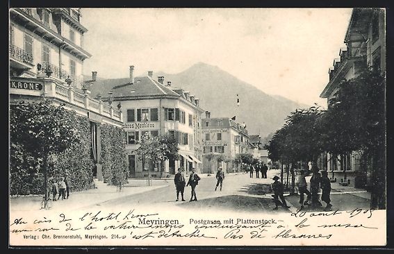 Ansichtskarten: AK Meyringen, Postgasse mit Plattenstock – Gebraucht aus Berlin von bartko-reher