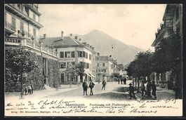 AK Meyringen, Postgasse mit Plattenstock