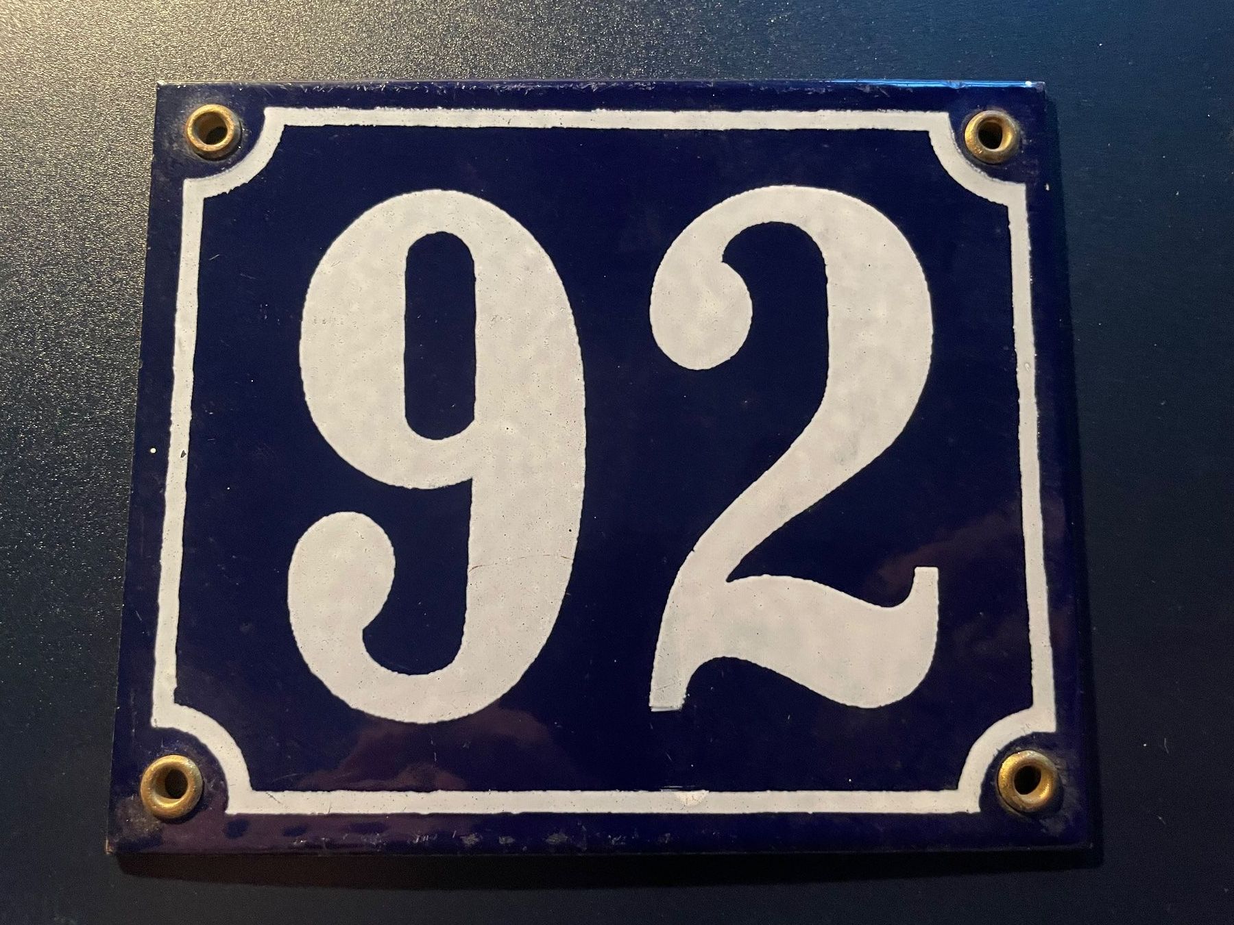 Insegne: hausnummer 92 aus email – Usato da Volketswil venduto da rubin74