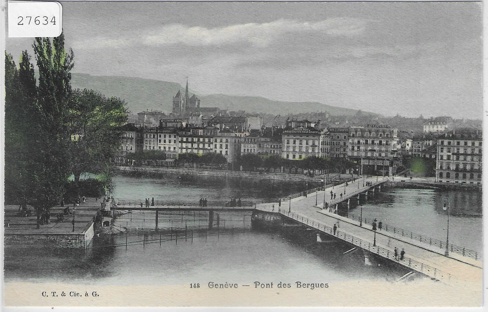 Cartoline postali: Geneve - Pont des Bergues - animee – Usato da Ettingen venduto da Kartenplanet