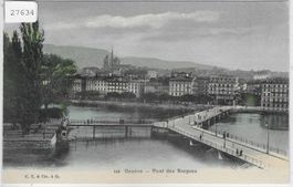 Geneve - Pont des Bergues - animee