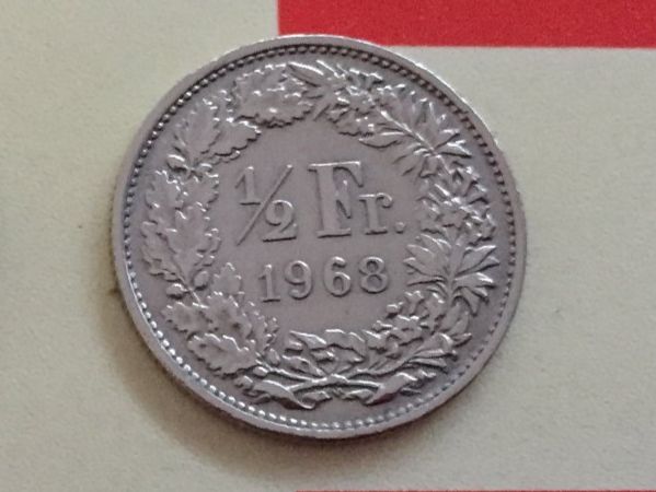 Tutti le monete: 1/2 Franken 1968 B + 1968 oMz – Usato da Elsau venduto da herbybay 2