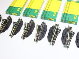Minitrix 8 x Elektro Weiche 4962 - Schöne Modelle Neuwertig