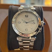 FLASH SALE Cartier Pasha Automatic 38mm Silver Dial W31059H3