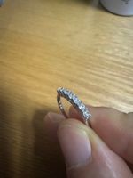 PT950 mit 7 Diamanten. Gr 51
