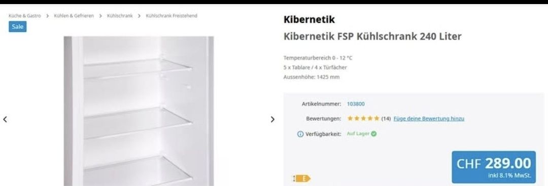 Frigoriferi: Kibernetik Kühlschrank – Usato da Glarus venduto da GabyThomas 1
