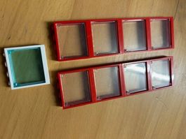 LEGO 9x Fensterrahmen 1x4x3 Kippfenster (60594/60603)