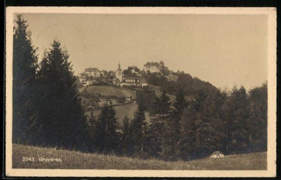 Gruyeres, Ortsansicht mit Blick auf die | Kaufen auf Ricardo