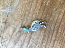pendentif oiseau en argent 800