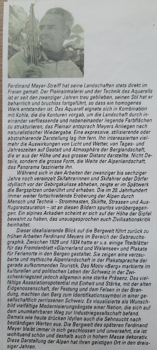 Dipinti: Aquarell Ferdinand Meyer-Streiff Engi GL 1929 – Usato da Rheinfelden venduto da Badelus 3