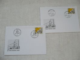 Pro Patria 2001 2 FDC SBK B275 versch. Stempel Leuk