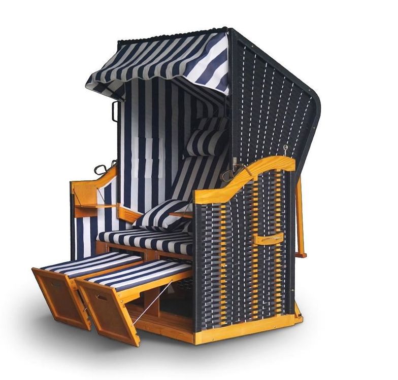 Strandkorb blau/weiss Ostseestrand NEU Kaufen auf Ricardo
