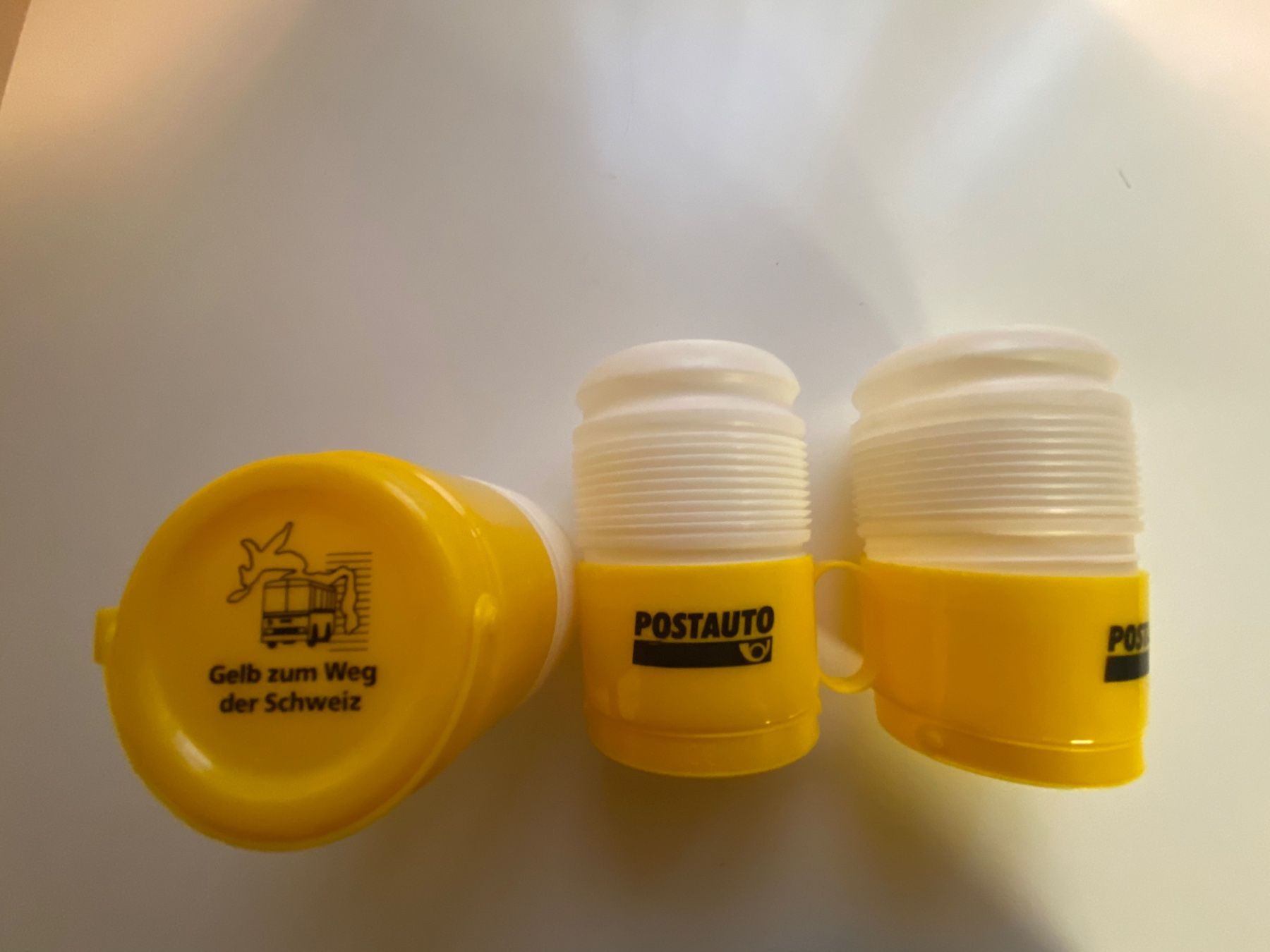 Borracce & Thermos: 3 Becher mit Flasche" POSTAUTO" (Werbegeschenk aus den 80er) – Nuovo (secondo la descrizione) da Baar venduto da Toefflibaar 4