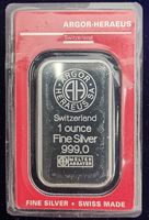 1 Unze Fine Silver 999 Argor Heraeus originalverpackt 