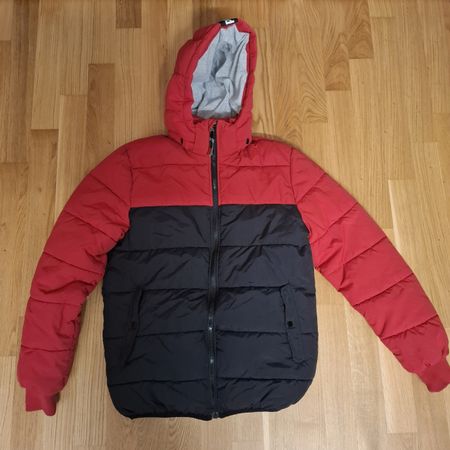 Jungen Winterjacke Pufferjacke H&M Rot Gr. 170