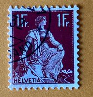  Nr.115 Sitzende Helvetia mit Schwert GESTEMPELT    